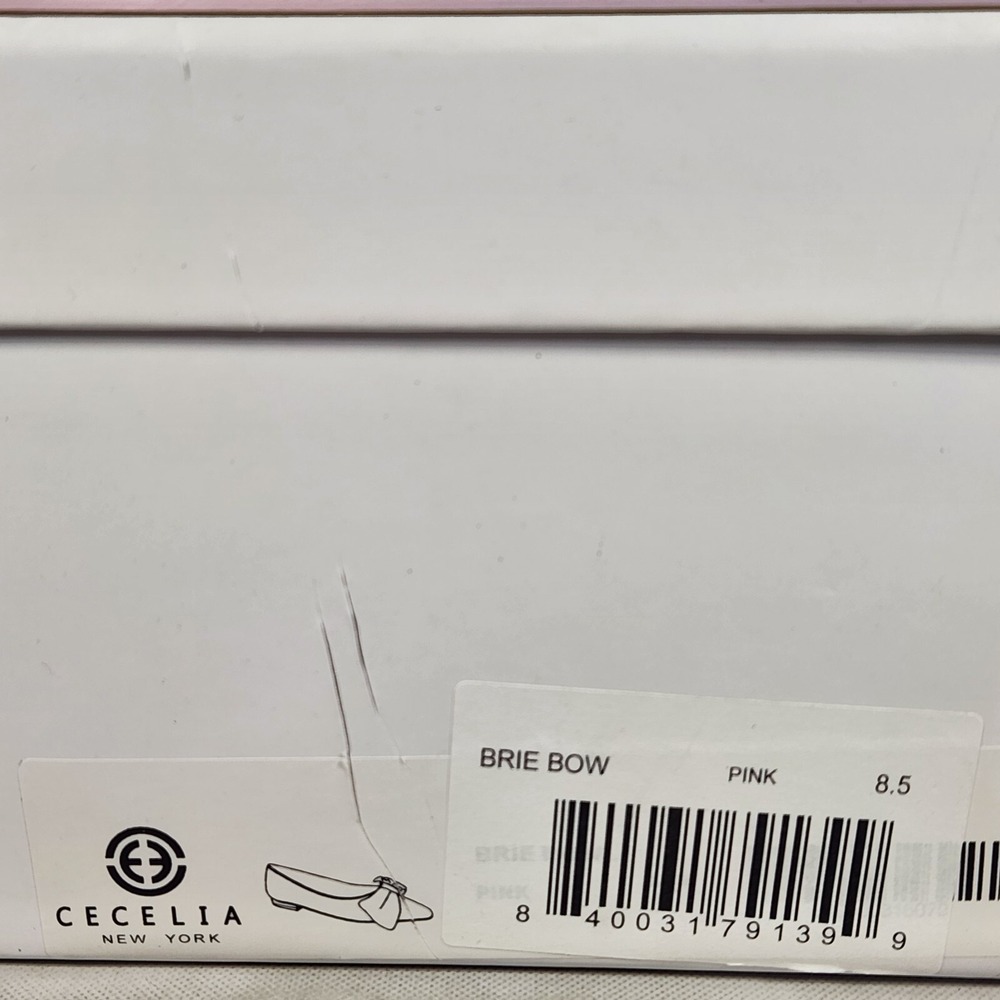Cecelia New York Flats Women Size 8.5 Pink Brie Bow Patent Leather Pointed Toe - Picture 8 of 8